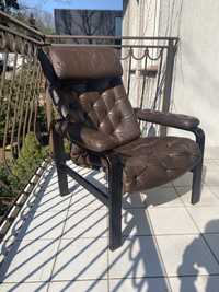 Krzesło fotel skórzany lata 60 Oy BJ Dahlqvist dla BD Furniture