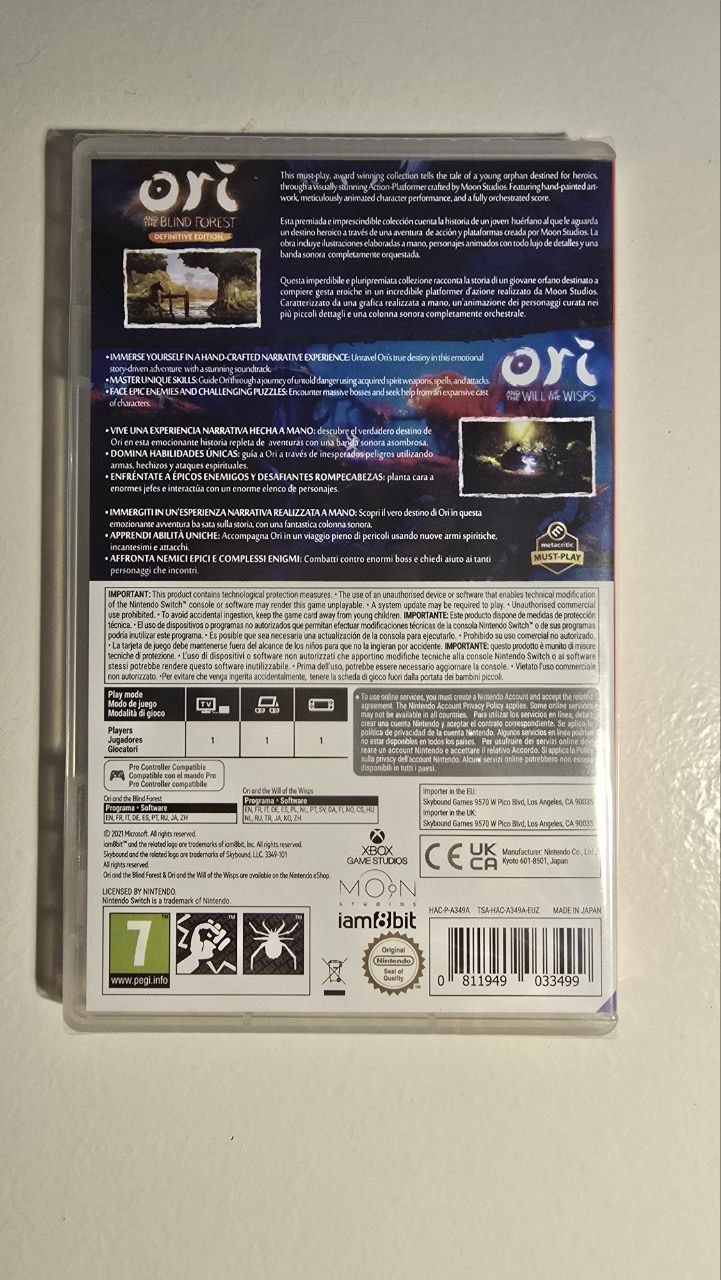 Jogo Ori The Collection para nintendo switch