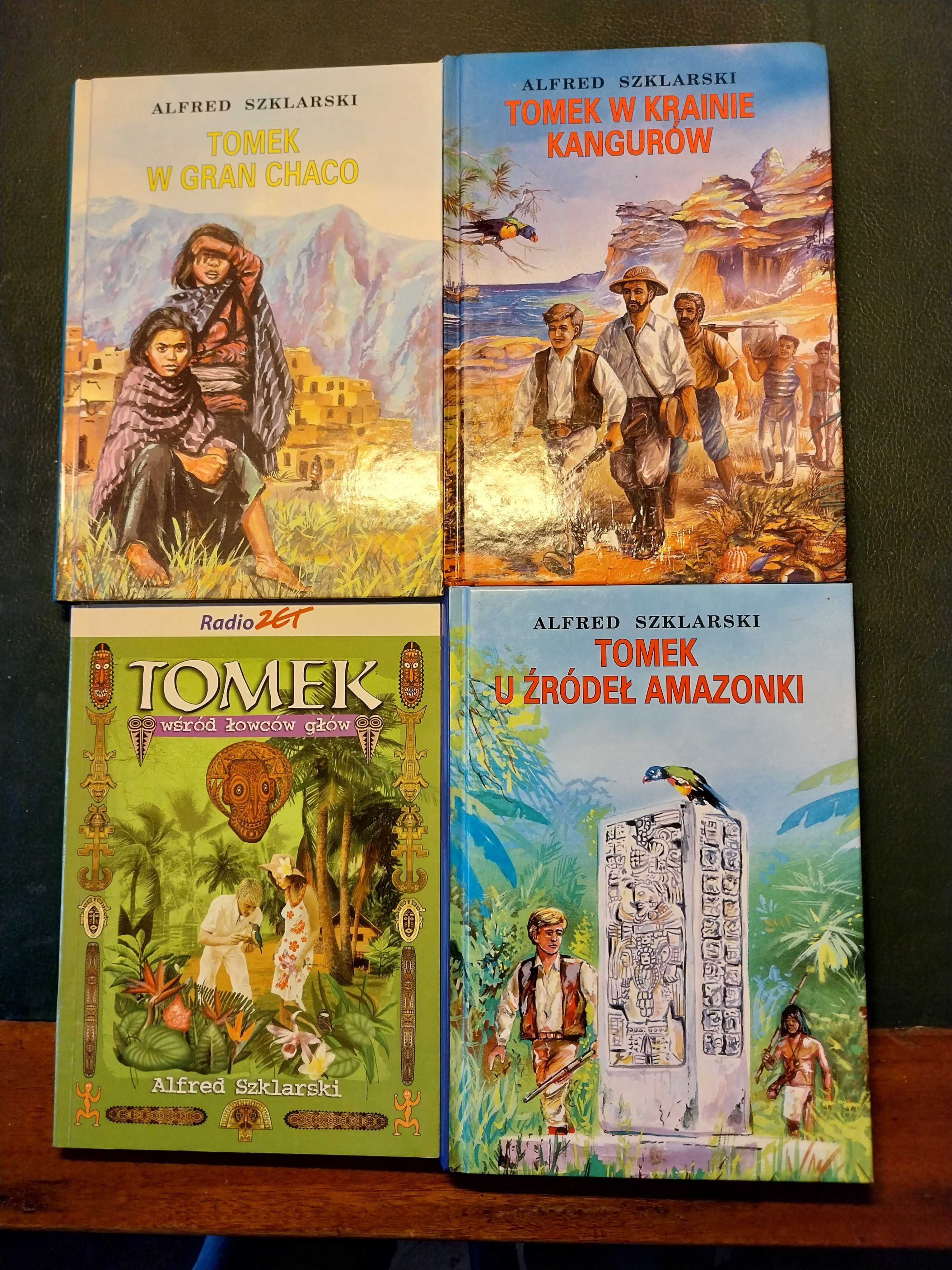 Alfred Szklarski, Przygody Tomka, 4 tomy+ Arkady Fiedler, 4 książki