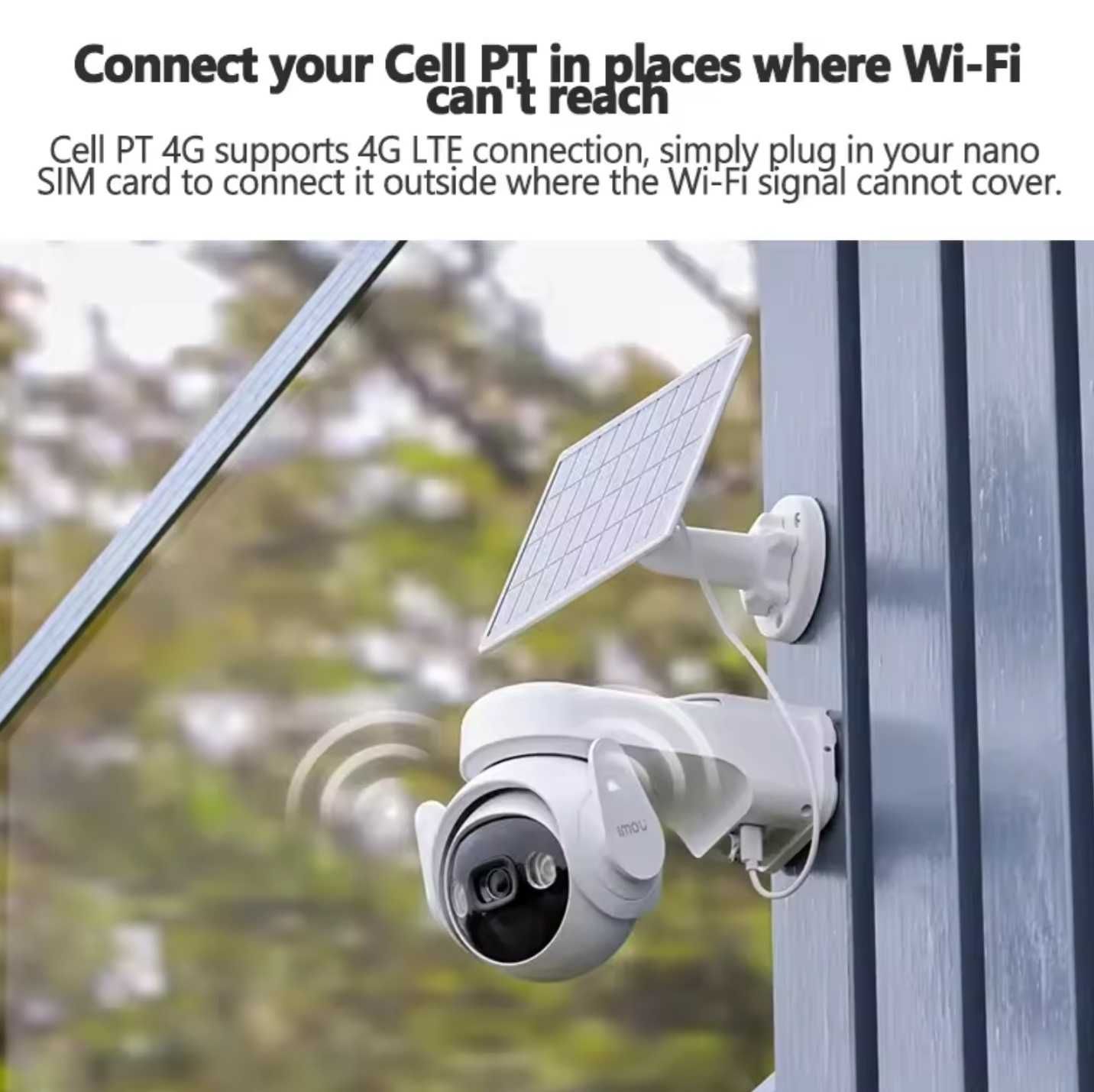Аккумуляторная камера Imou Cell PT 4G 3mp Kit - 4G + солнечная панель