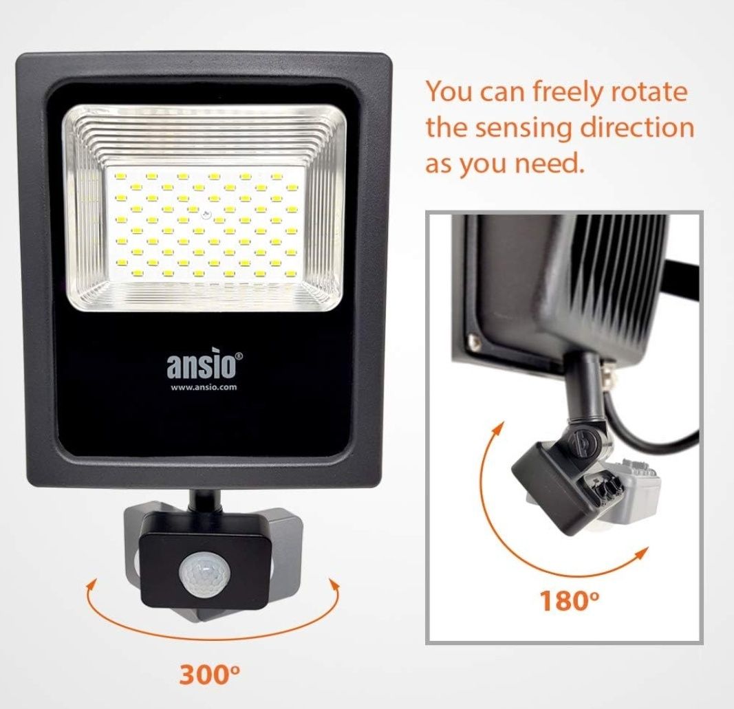 Halogen LED, naświetlacz z czujnikiem ruchu zmierzchu IP65 odpow. 270W