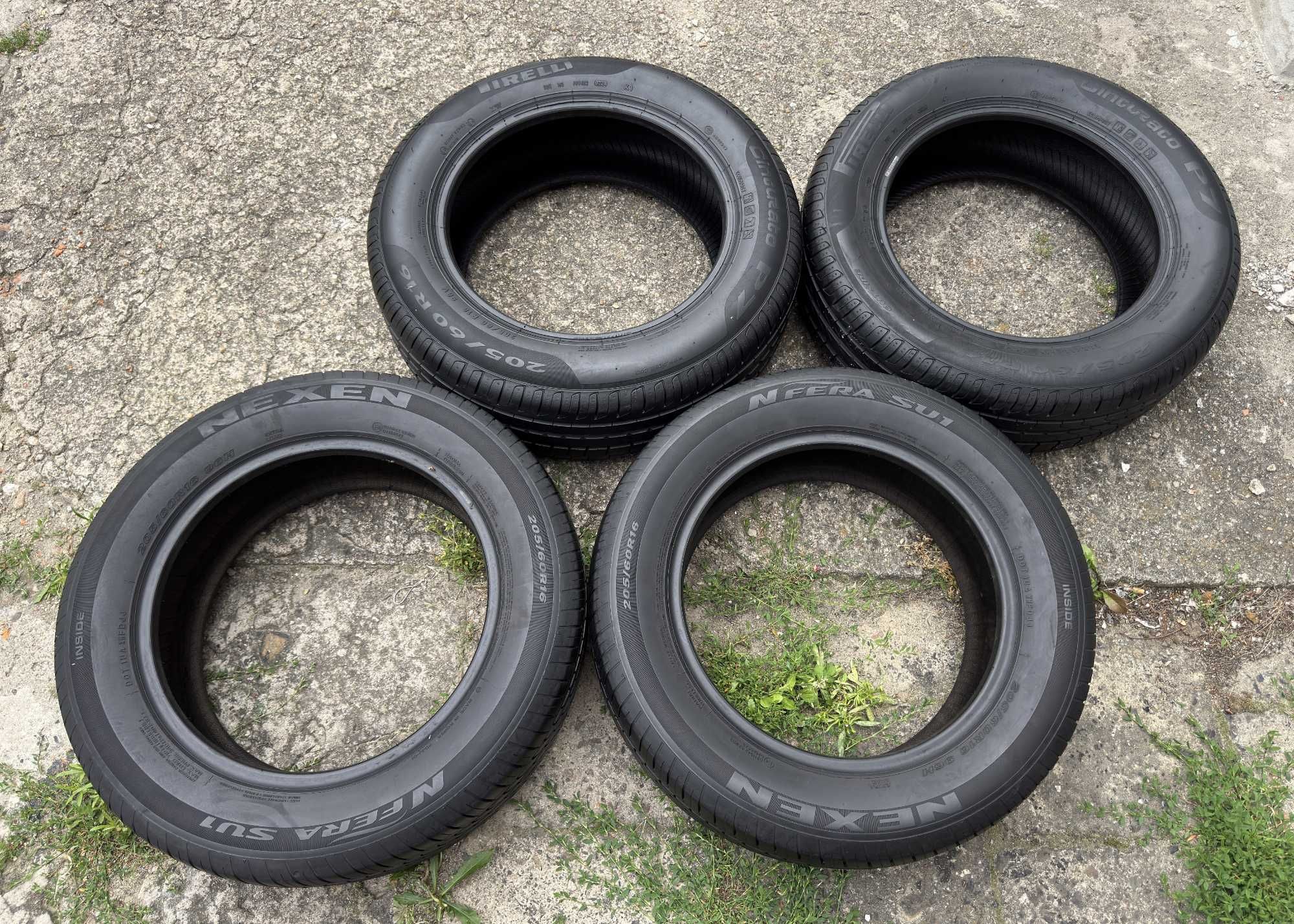 Letnie opony 205 60 R16 Pirelli & Nexen, 2024rok Stan Idealny !