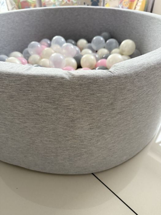 Suchy basen z kulkami Kiddy Moon super stan szary