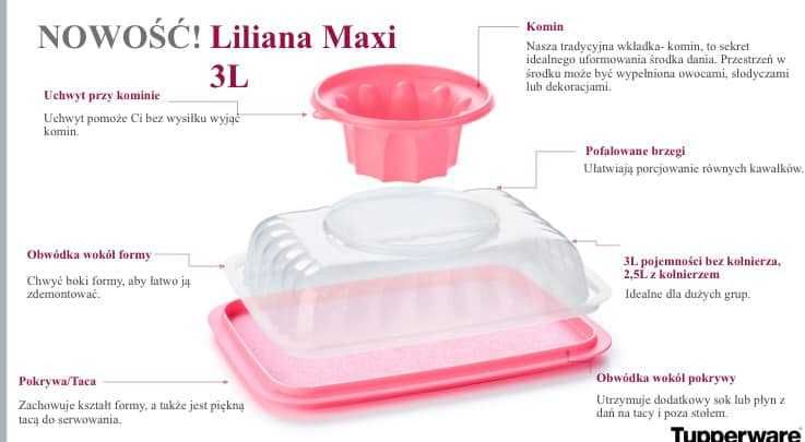 Tupperware forma LILIANA MAXI 3L sernik na zimno
