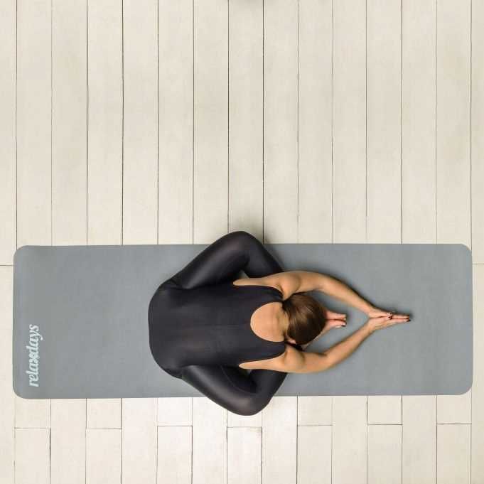 Mata do jogi ćwiczeń Relaxdays 182x61,5 cm czarny