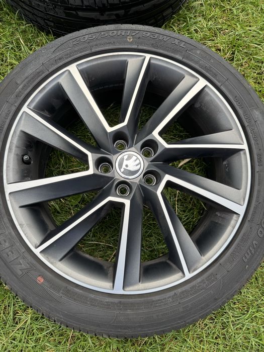 Felgi 17 5x100 skoda scala, kamiq, rapid, fabia, nowe opony letnie