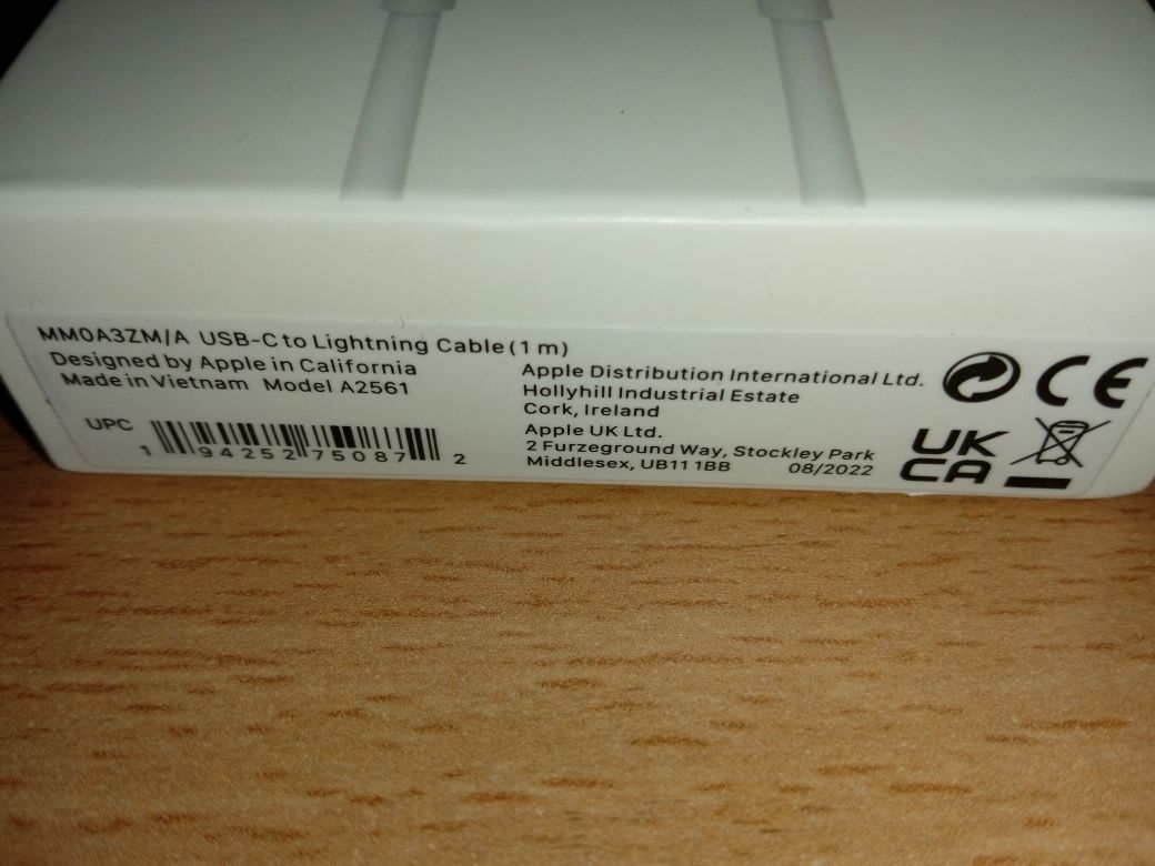 Кабель синхронизации данных Apple USB-C to Lightning Cable 1m