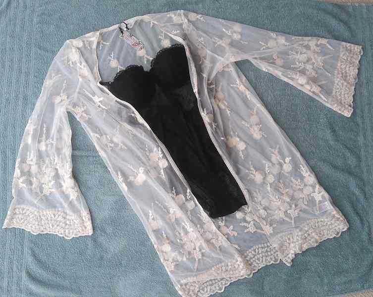 Atmosphere! Pareo, Nowy!38/40 (M) Ekskluzywny peniuar, koronka haft