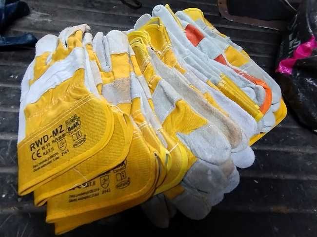 Rękawice robocze skórzane i olejowe