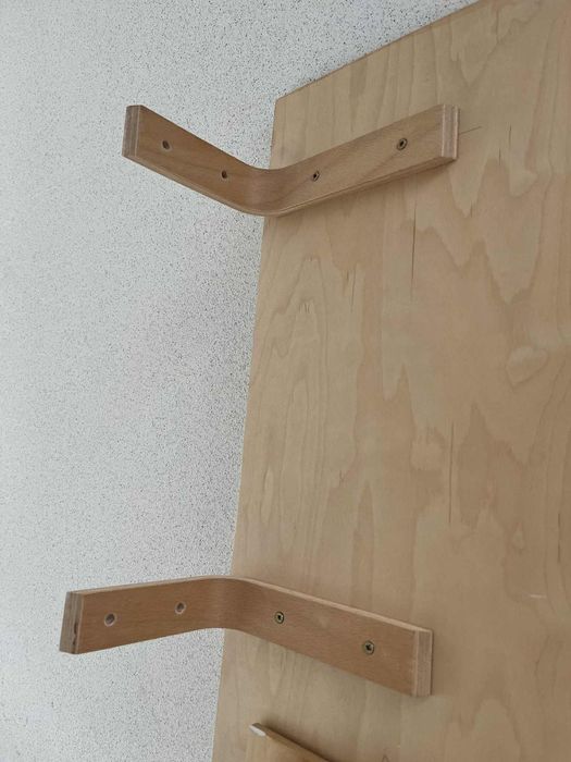 3 Półki ze sklejki że wspornikami pojemne pod domek Flisat Ikea