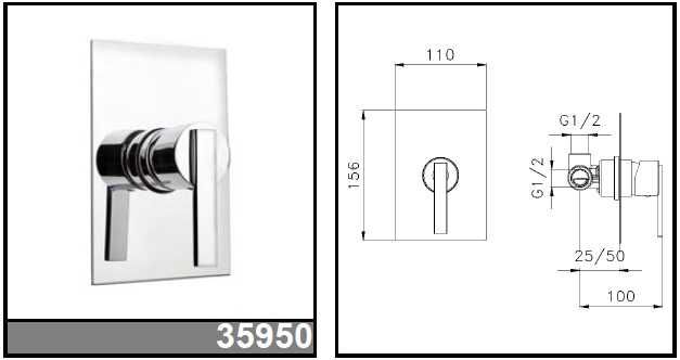 Bateria podtynkowa prysznicowa Guglielmi IDEA