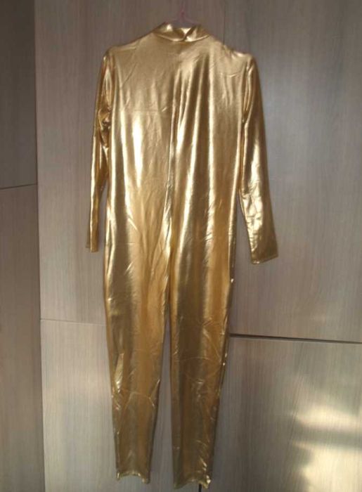 Morphsuits Вторая кожа костюм золотой Zentai размер L