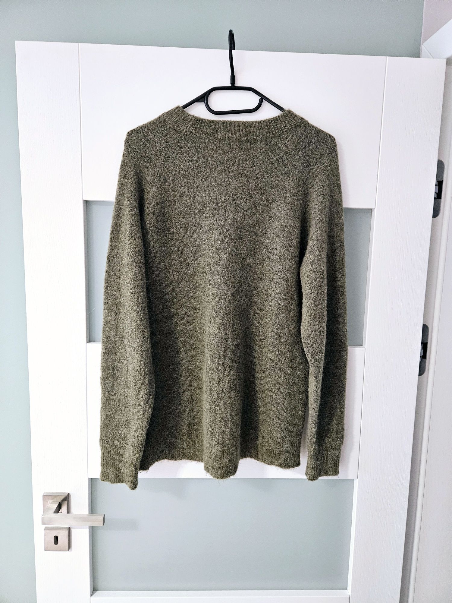 Zielony sweter Selected Femme L 40 wełna alpaka