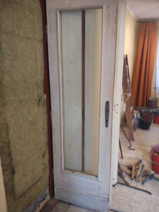 Drzwi drewniane balkonowe podwójne