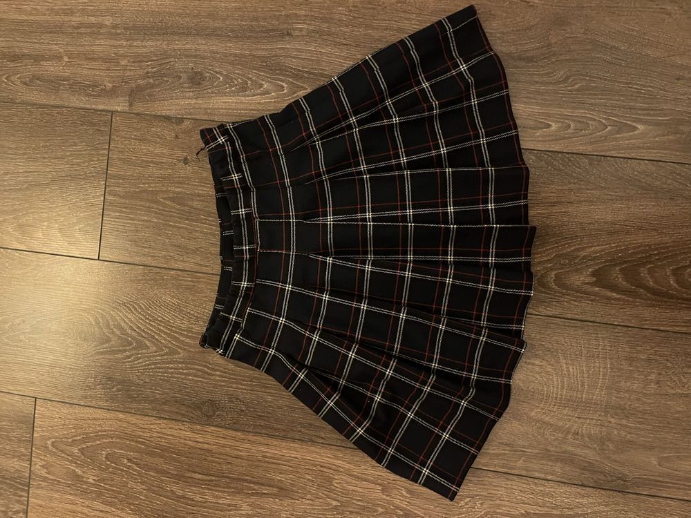 Zara spódniczka kontrafałdy krata r . 134