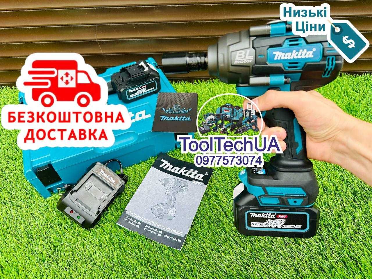 Безщітковий Акумуляторний Гайковерт Makita DTW1002 BL ( 36V/9Ah. XGT )