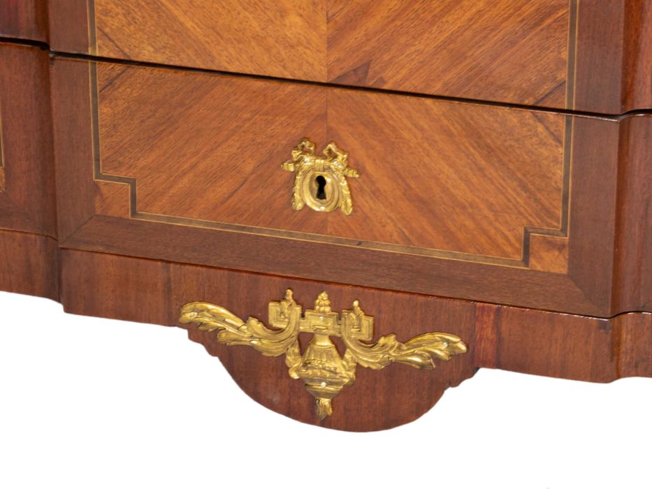 Cómoda com Gavetas Bronze Napoleão III, Tampo Mármore, Século XIX