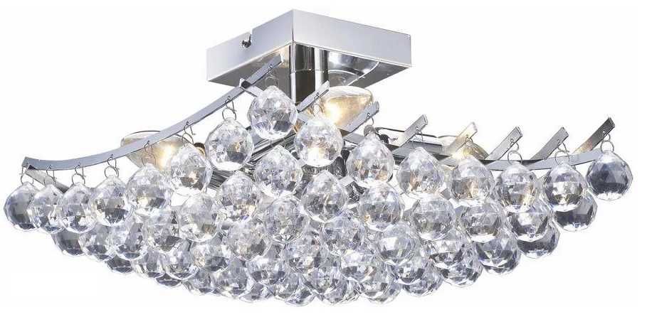 Żyrandol oprawa plafon lampa kule kryształowe EXTRA glamour LUX 4x E14