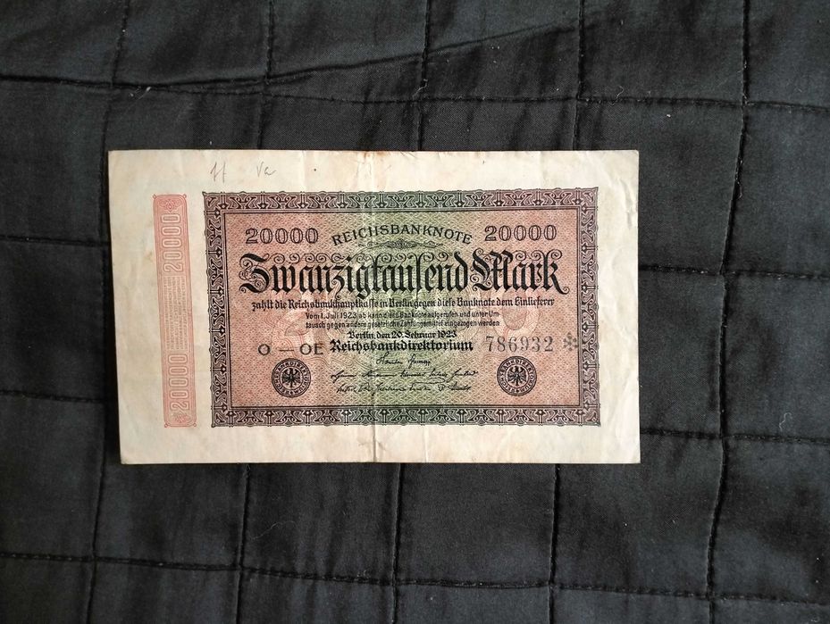 20000 marek niemieckich 1923, banknot