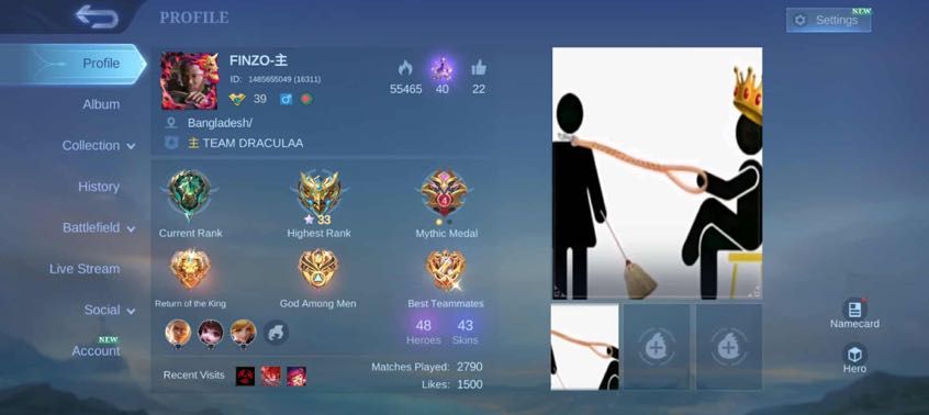 Аккаунт Mobile Legends | 43 скіна, міфік
