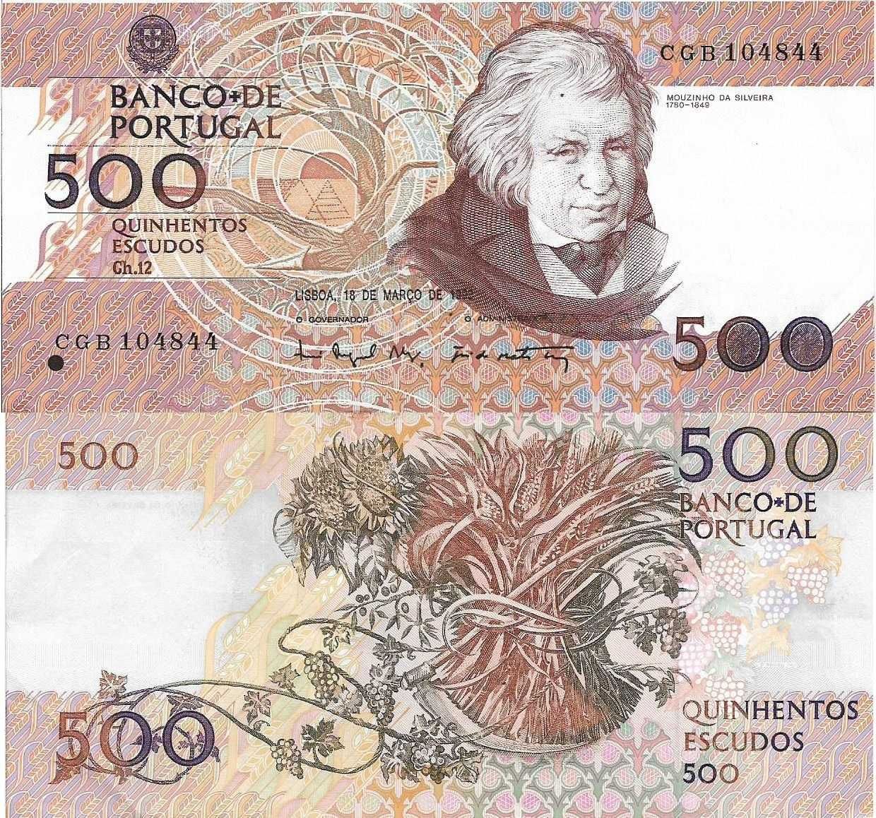 Portugal - - - 500$00 - Mouzinho da Silveira - - - - - Notas