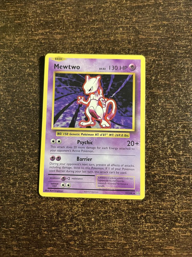 Karty pokemon oryginalne starsze Mewtwo XY Evolutions