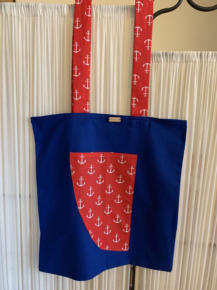 Torba na zakupy w stylu marynarskim