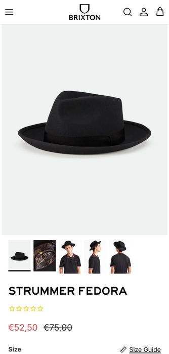 Шляпа Brixton x Strummer Faucet Fedora