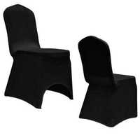 Pokrowiec czarny na krzesło bankietowy elastyczny dekoracja