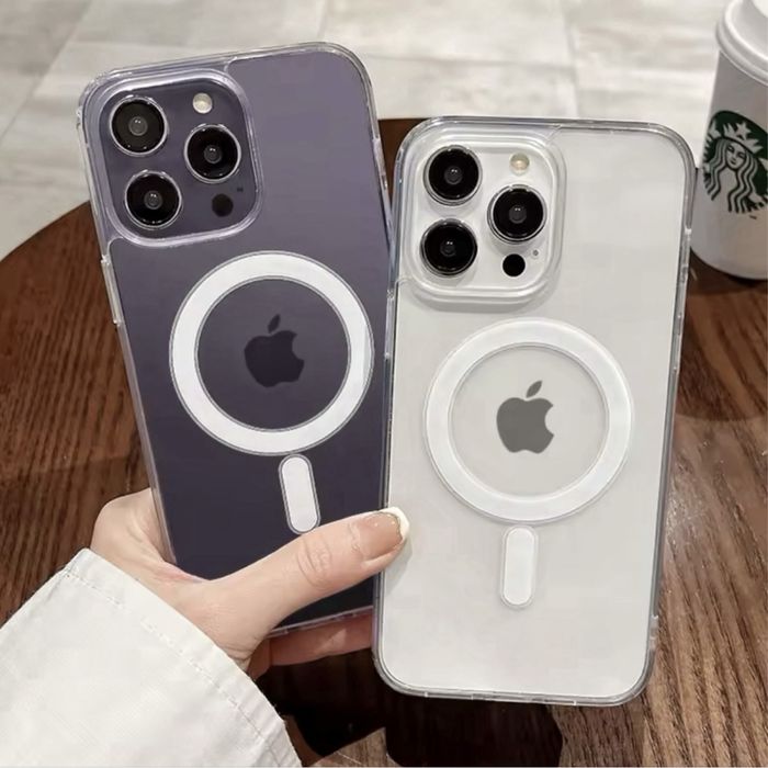 Прозорий силіконовий чохол з Магсейф Айфон | Чехол iPhone с MagSafe