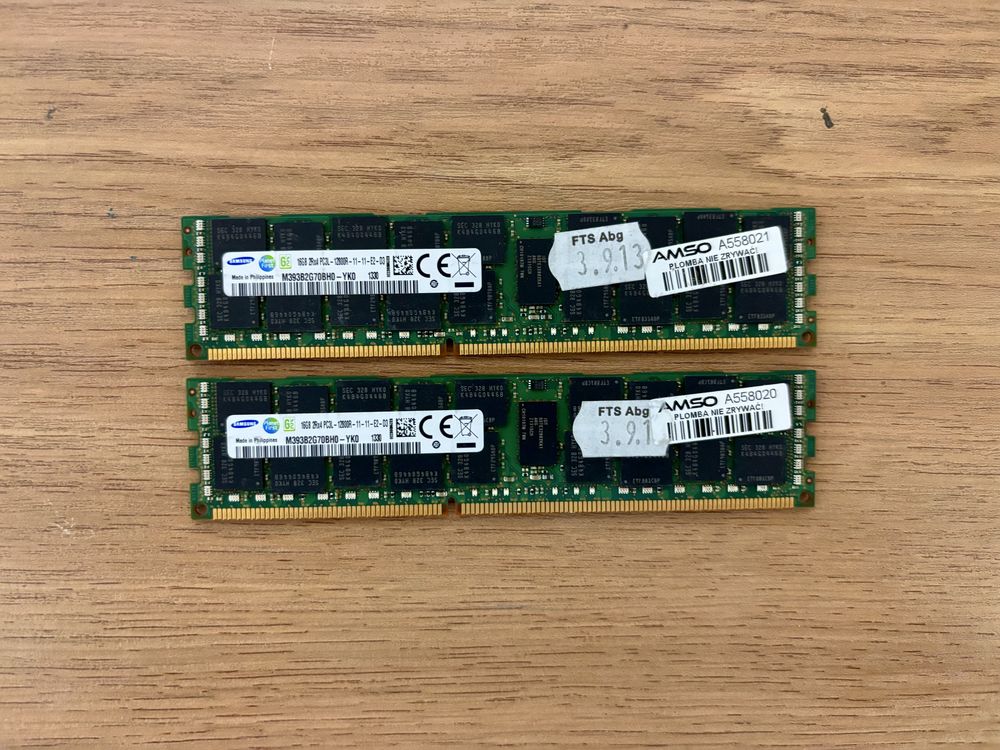 Pamięć RAM Samsung Cisco 2 x 16 GB = 32 GB 2Rx4 PC3 DDR3 12800R