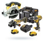 Zestaw narzędzi 18V DEWALT Wkręt. DCD796 Szlif. DCG405 Pilarka DCS391