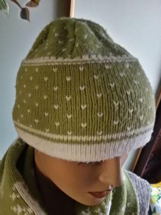 Комплект шапка женская +шарф двухсторонний, PAWONEX (Польша) 53-68см