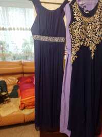 Платья  нарядные размер 50-52-54 фиолетовый цвет, синий, длинные пра