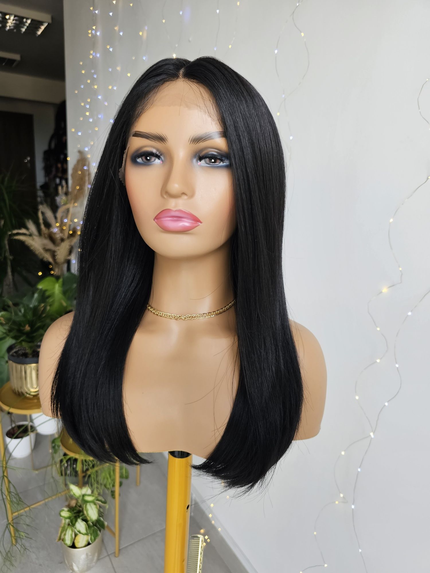 Długa peruka Karolina włosy premium jak naturalny 55 cm lacefront