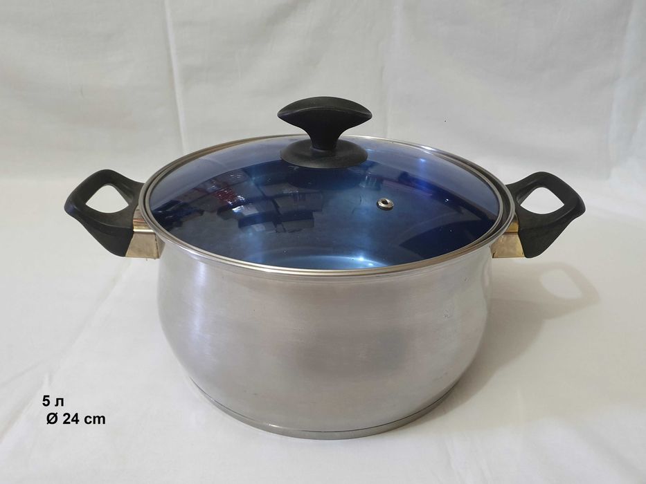 Кастрюля из Германии  HAPPY LADY нержавейка на 5 л, Ø 24 cm.