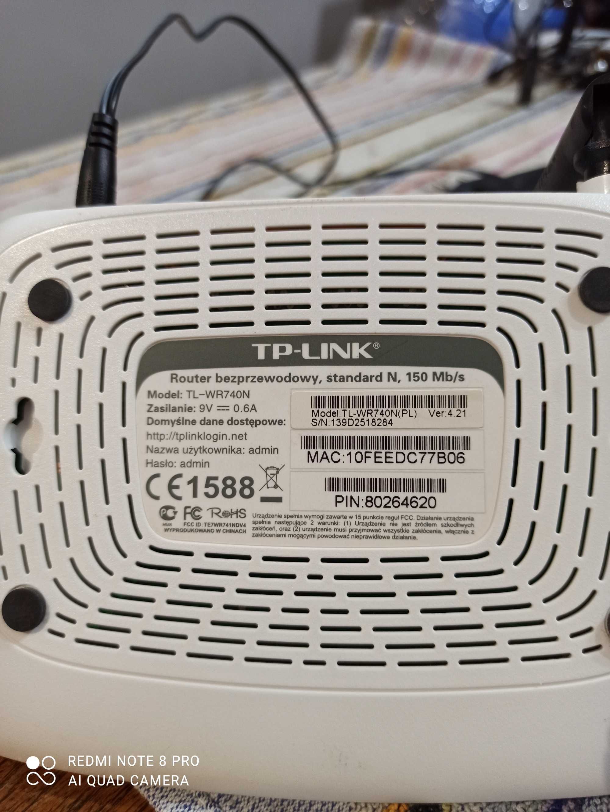 Router bezprzewodowy TP-Link standard N 150 Mb/s