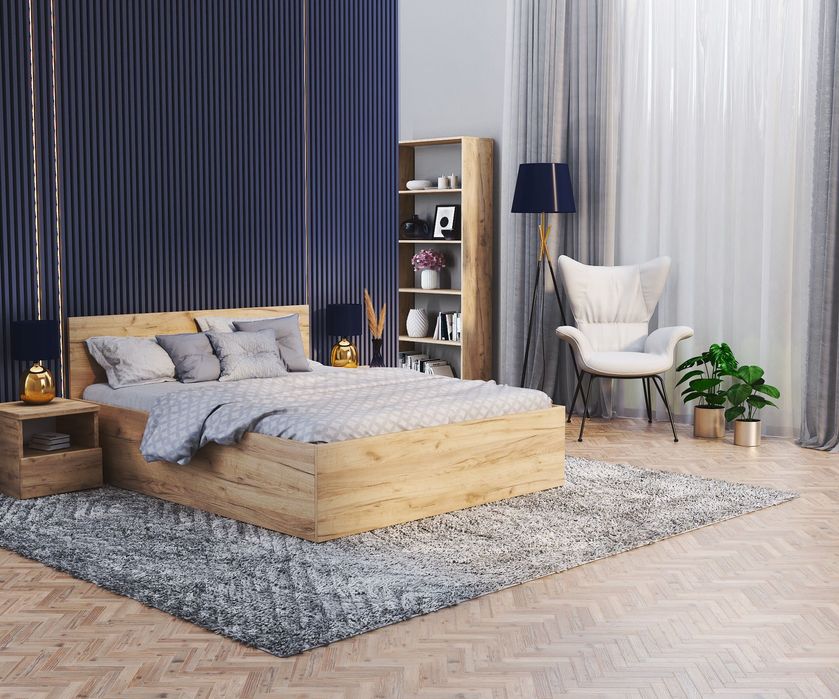 Łóżko Małżeńskie Pojemnik 90/120/140/160/180x200 podnoszonym stelażem