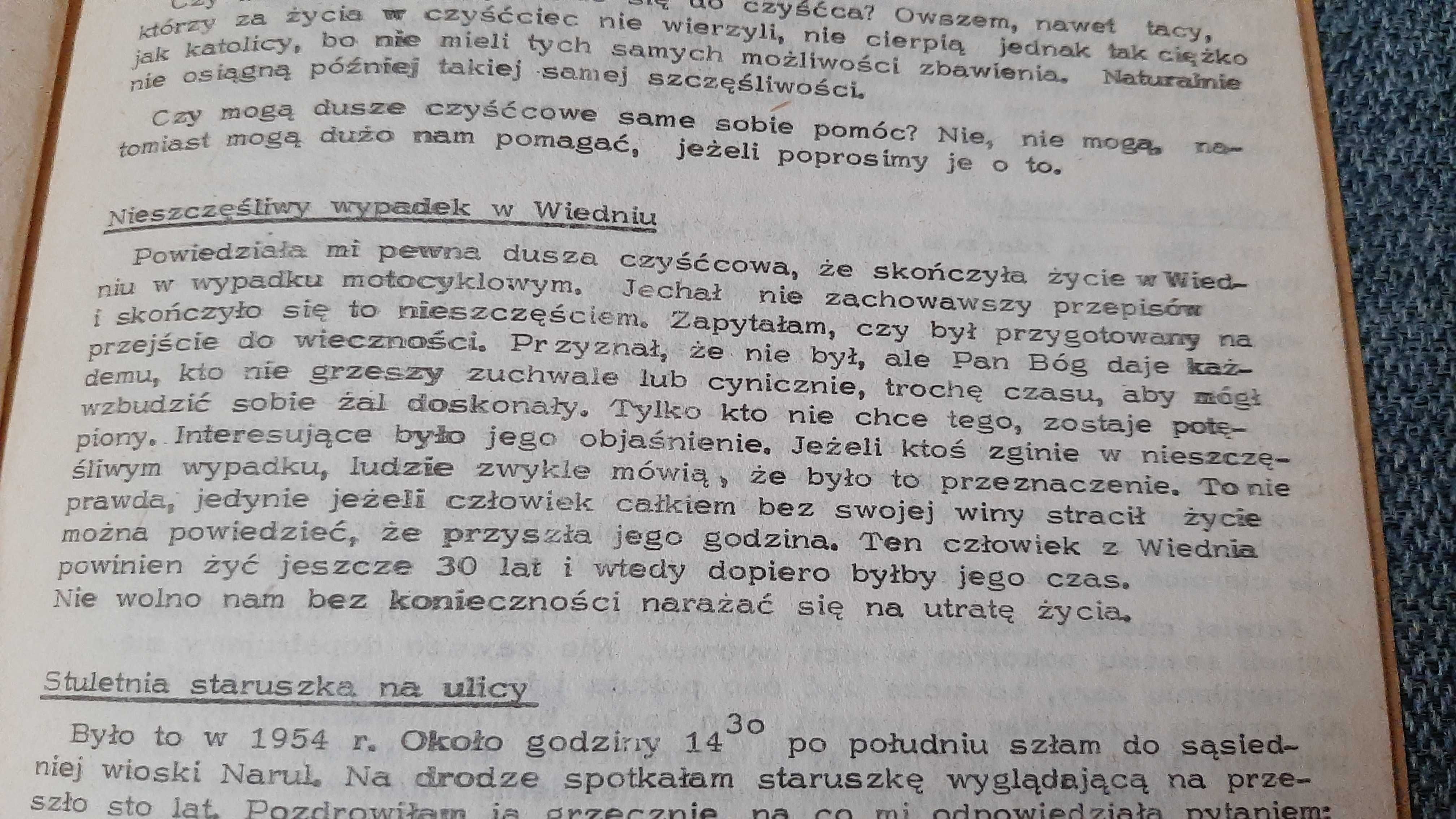 Maria Simma Moje przeżycia z duszami czyśćcowymi stare wydanie 1969