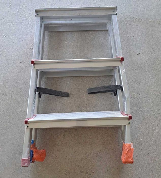 NOWA Drabina Aluminiowa 3 Stopniowa Składana Domowa Podest + GRATIS