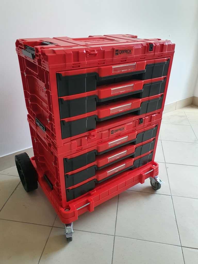 Zestaw QBRICK SYSTEM ONE Drawer 3 Toolbox 2.0 RED ULTRA HD Szuflady