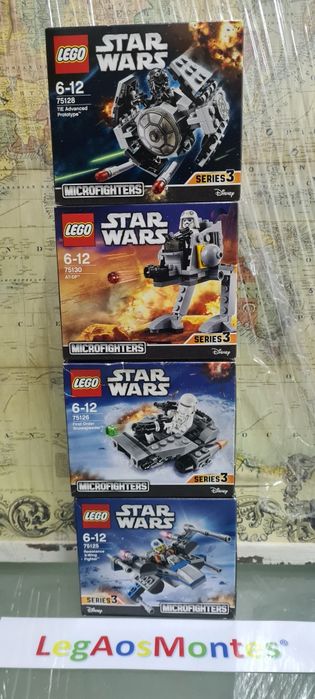 Lego star wars microfighters serie 1, 2, 3, 4 e outras. Selados.