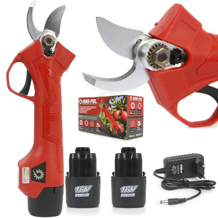 Sekator akumulatorowy kowadełkowy 25mm nożyce zestaw