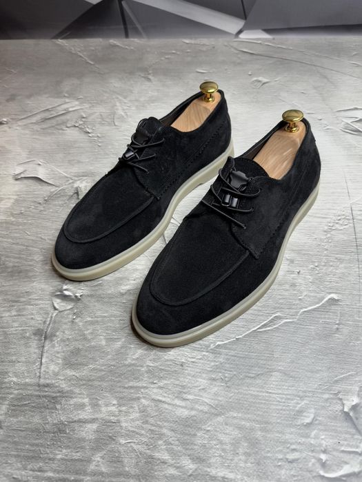 Кожаные лоферы 40-45 замш