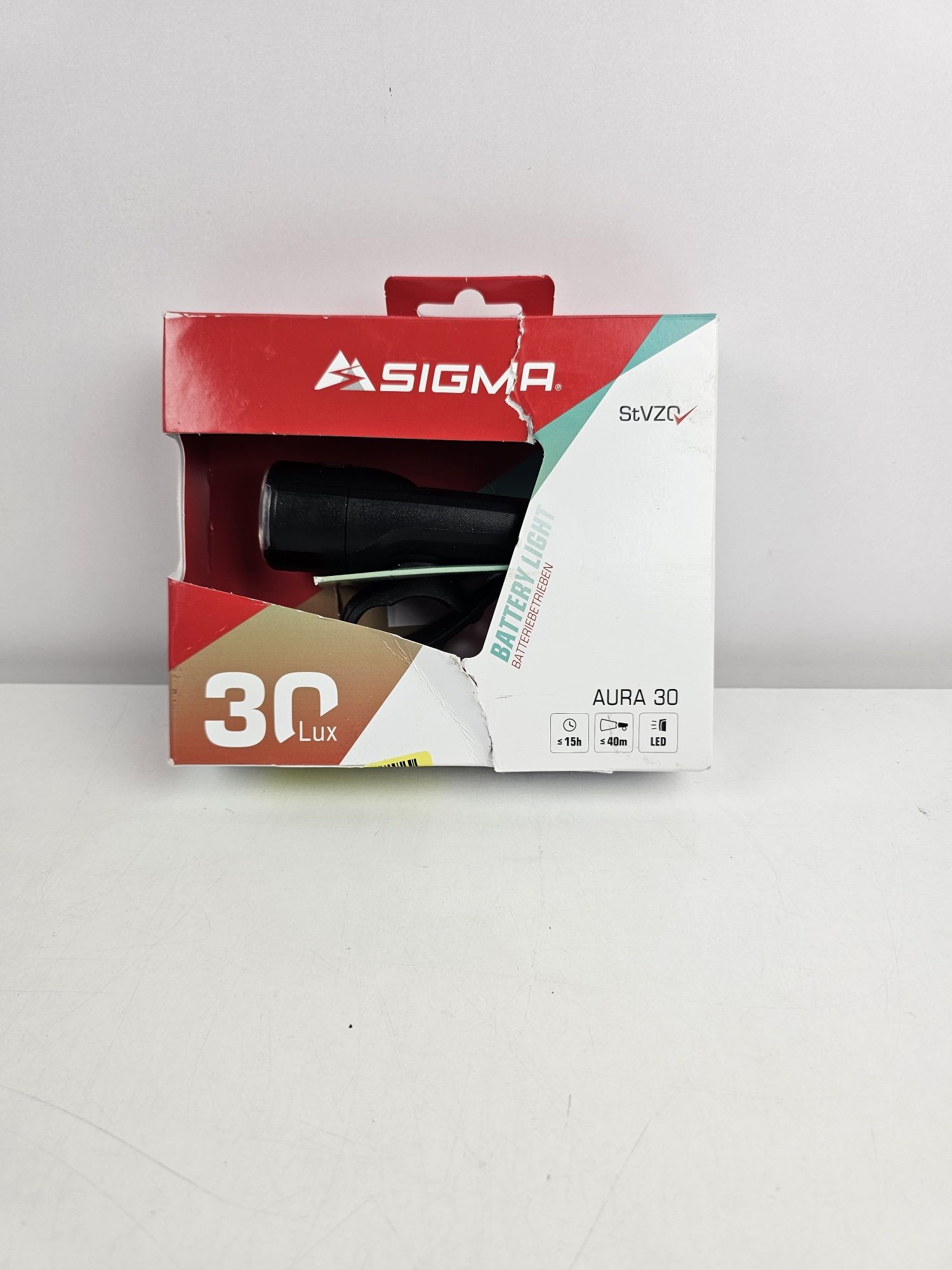 Sigma aura 30 Lampka rowerowa Przednia 30 lux 2 tryby świecenia