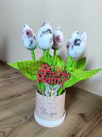 Flower Box z tulipanami Dzień Matki
