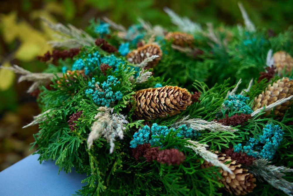 Wianek/wieniec, dekoracja jesienna/Święto Zmarłych/Wszystkich Świętych