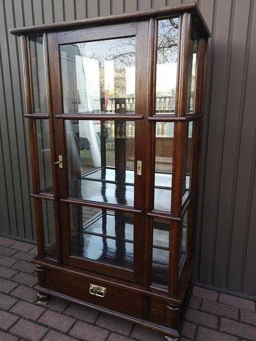 Witryna Serwantka Dębowa Unikat Politura Stara Antyk Po Renowacji