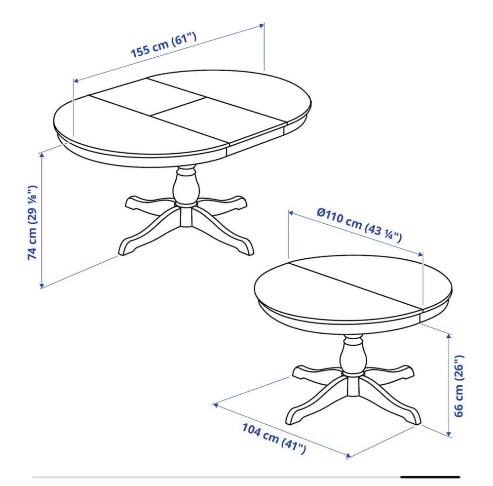 Mesa extensível mais 4 cadeiras IKEA