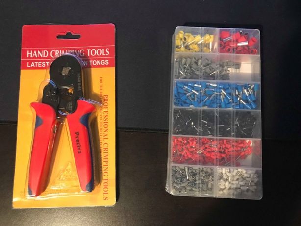 Kit - alicate de cravar e ponteiras / terminais elétricos